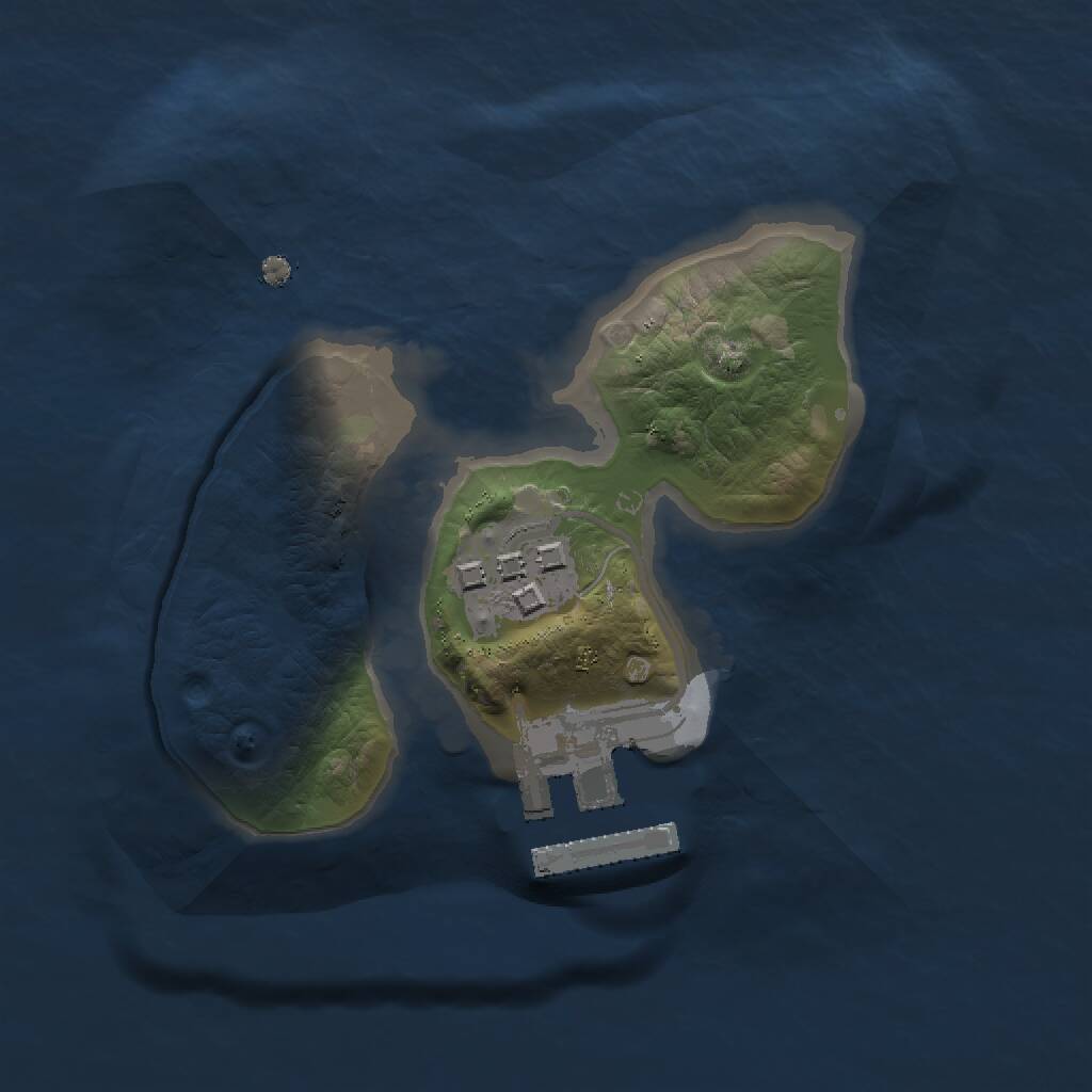 Rust Map: Procedural Map, Size: 1500, Seed: 1711, 3 Monuments