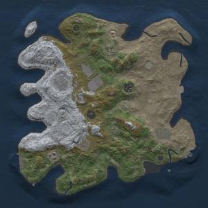 Thumbnail Rust Map: Procedural Map, Size: 3500, Seed: 741453439, 16 Monuments