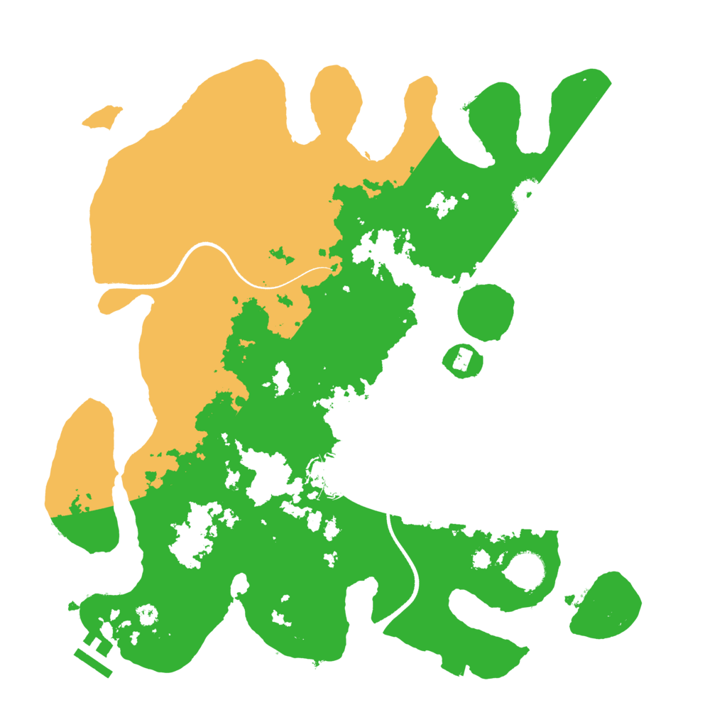 Biome Rust Map: Procedural Map, Size: 3500, Seed: 38302532