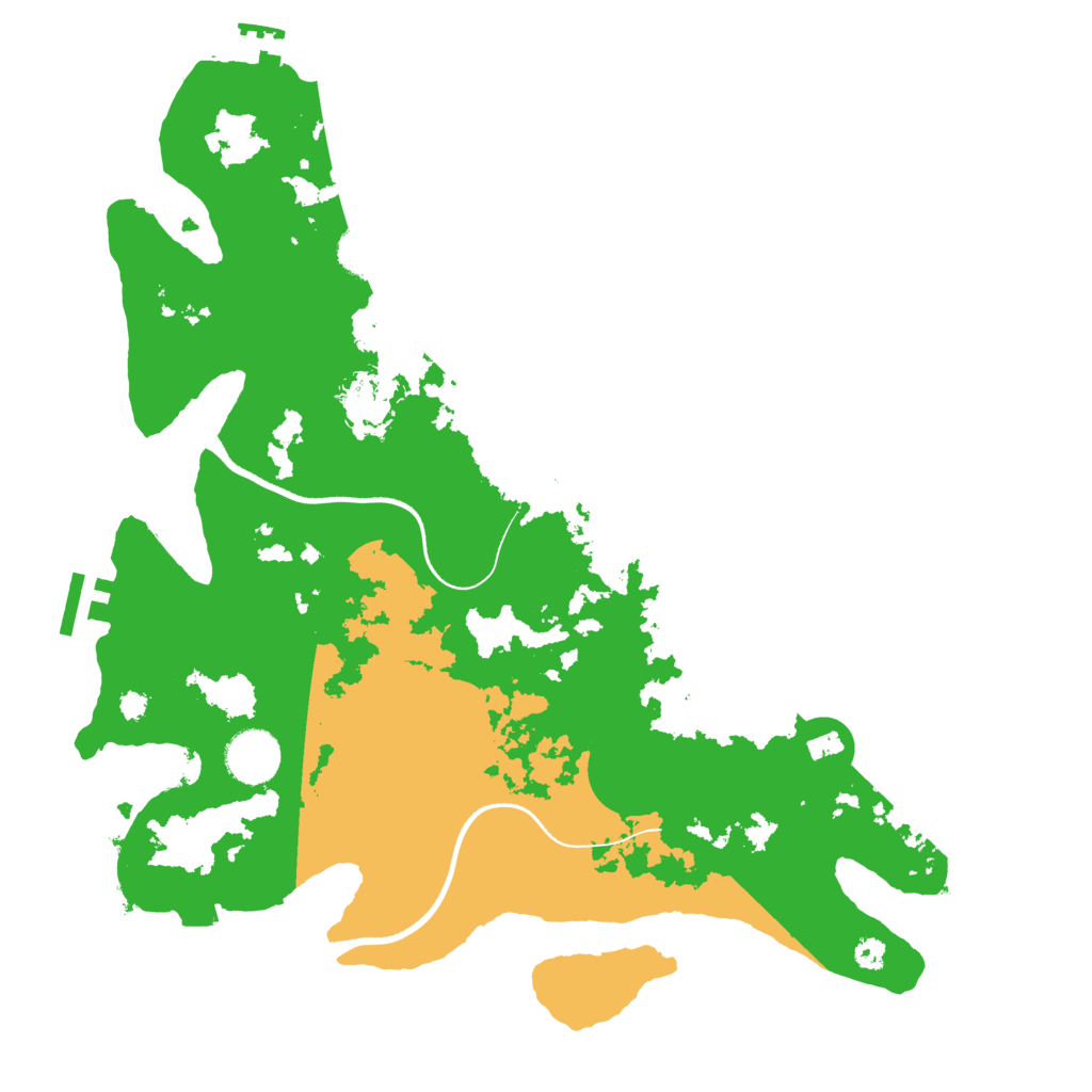 Biome Rust Map: Procedural Map, Size: 3500, Seed: 235919601