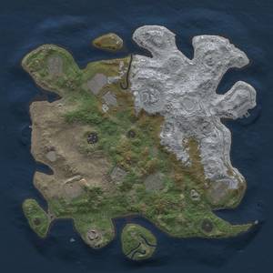 Thumbnail Rust Map: Procedural Map, Size: 3500, Seed: 1298965382, 18 Monuments