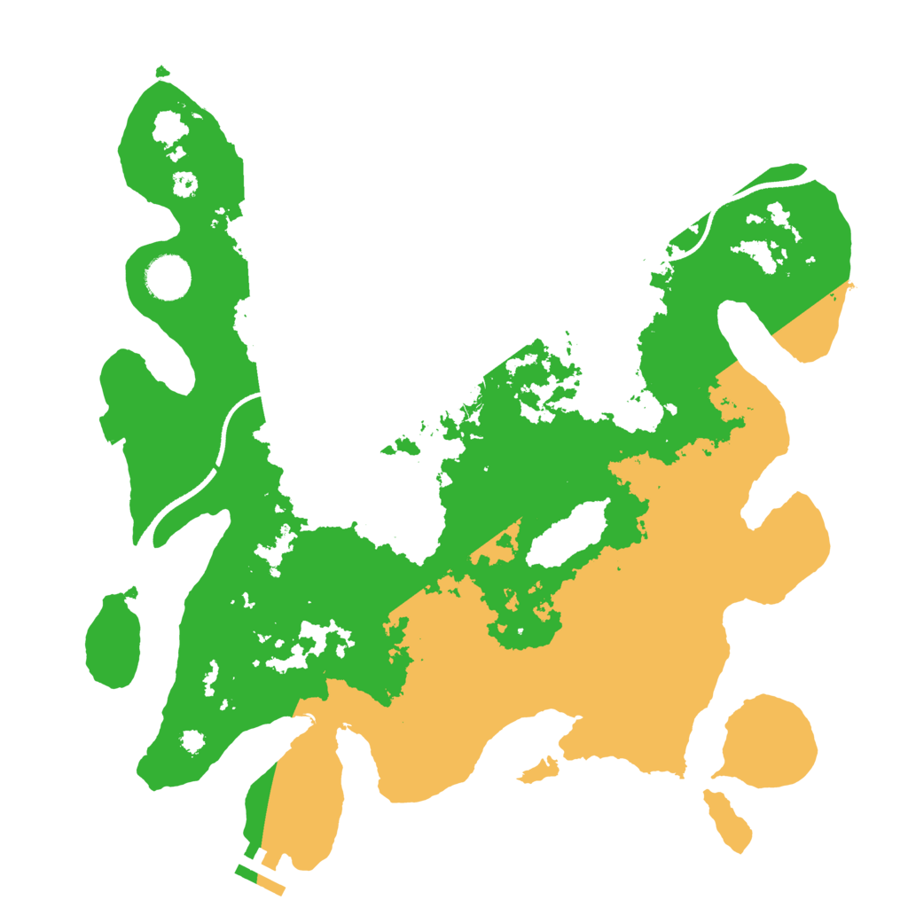Biome Rust Map: Procedural Map, Size: 3500, Seed: 30925348