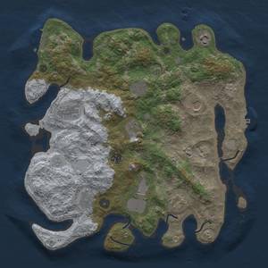 Thumbnail Rust Map: Procedural Map, Size: 3750, Seed: 1457485754, 17 Monuments