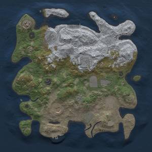 Thumbnail Rust Map: Procedural Map, Size: 3500, Seed: 2018626200, 18 Monuments