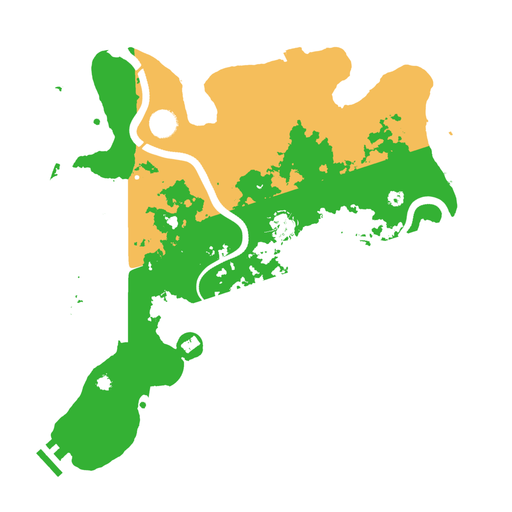 Biome Rust Map: Procedural Map, Size: 3200, Seed: 364442