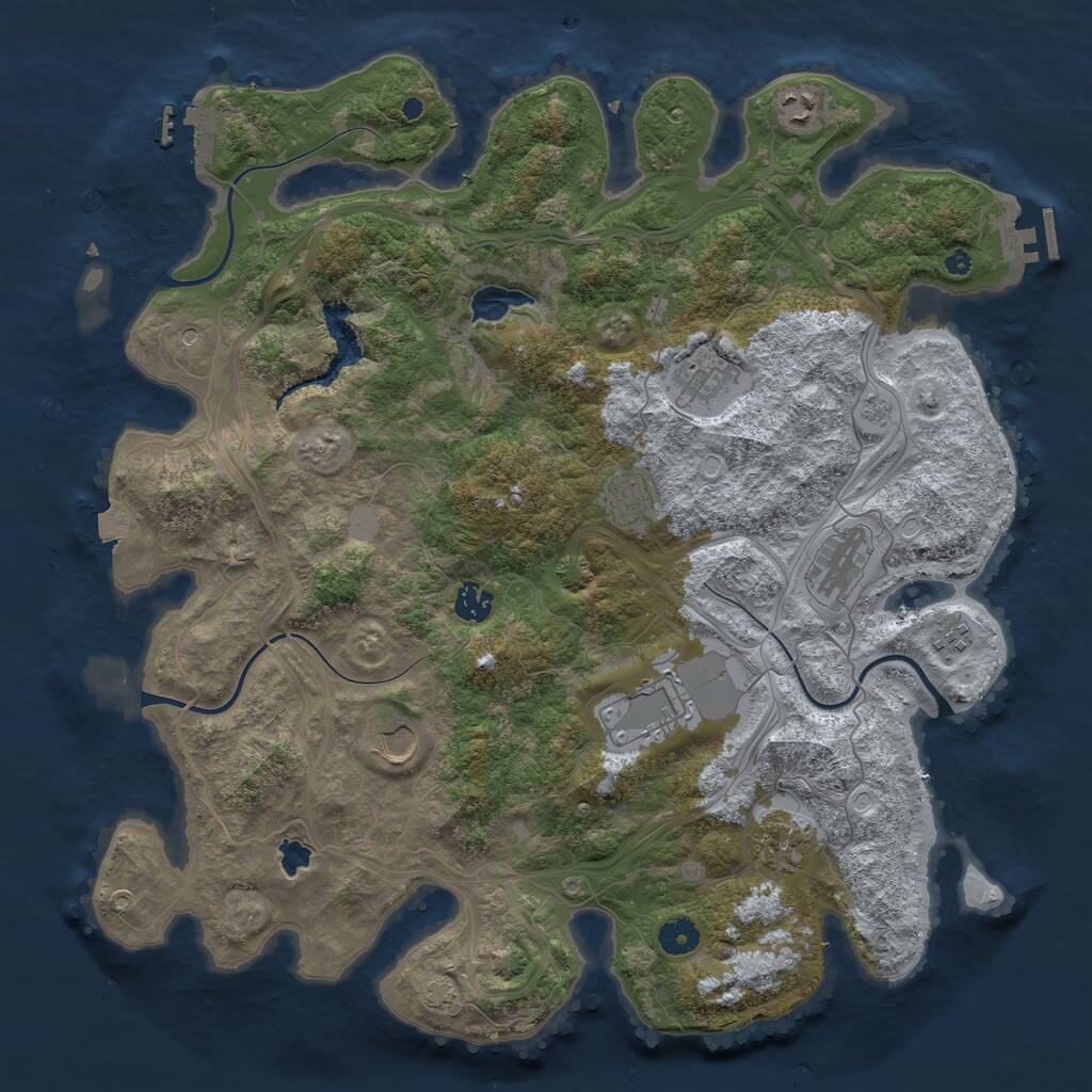 Rust Map: Procedural Map, Size: 4250, Seed: 420203034, 15 Monuments