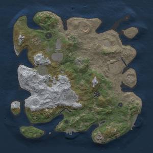 Thumbnail Rust Map: Procedural Map, Size: 3500, Seed: 5836, 16 Monuments