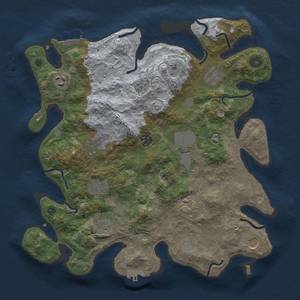 Thumbnail Rust Map: Procedural Map, Size: 3700, Seed: 1597401418, 19 Monuments