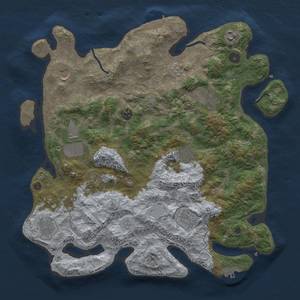 Thumbnail Rust Map: Procedural Map, Size: 4000, Seed: 12121212, 17 Monuments