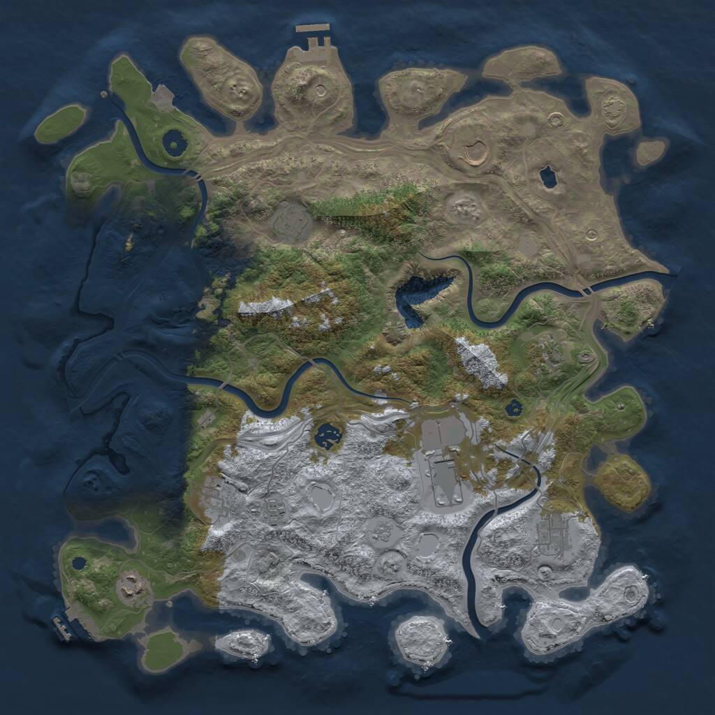 Rust Map: Procedural Map, Size: 4250, Seed: 998018, 15 Monuments