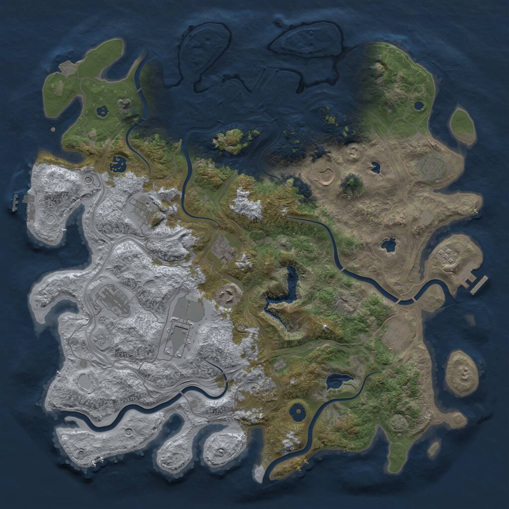 Rust Map: Procedural Map, Size: 4500, Seed: 1730236298, 17 Monuments
