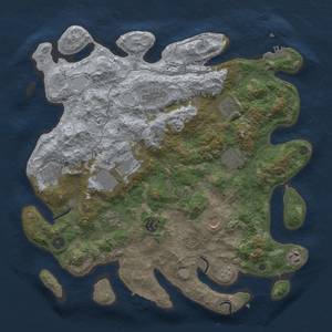 Thumbnail Rust Map: Procedural Map, Size: 4000, Seed: 1597084852, 19 Monuments