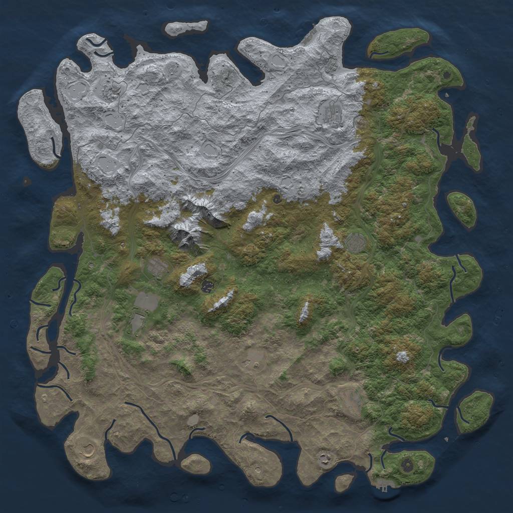 Rust Map: Procedural Map, Size: 6000, Seed: 89547, 20 Monuments