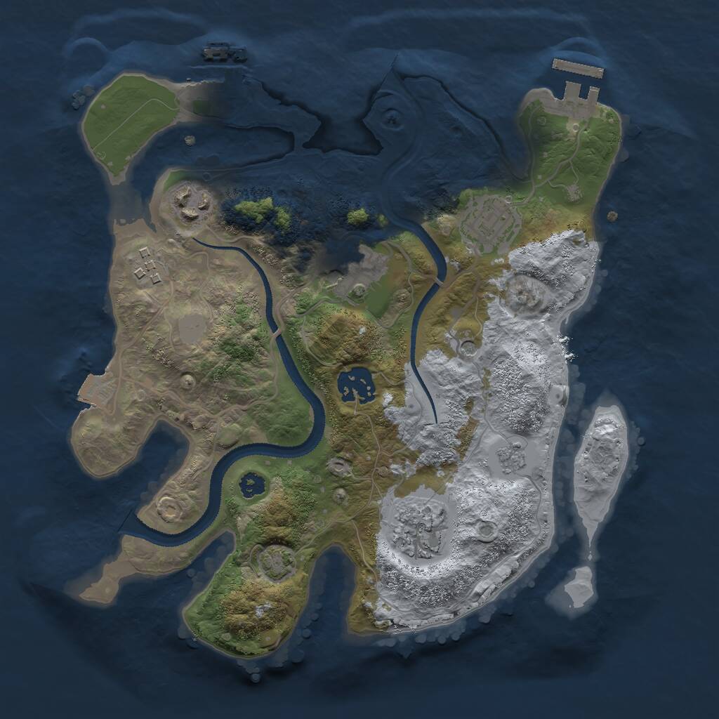 Rust Map: Procedural Map, Size: 2846, Seed: 2967, 12 Monuments