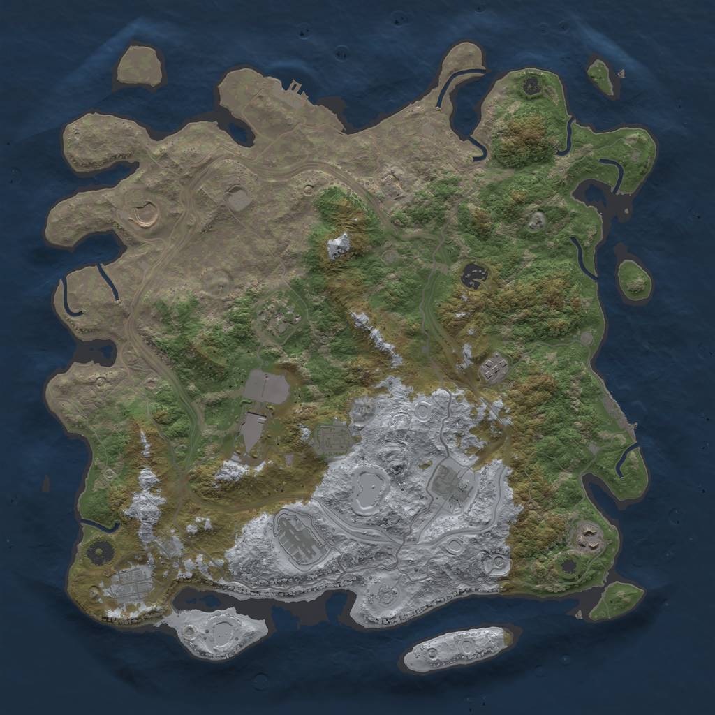 Rust Map: Procedural Map, Size: 4250, Seed: 15322, 19 Monuments