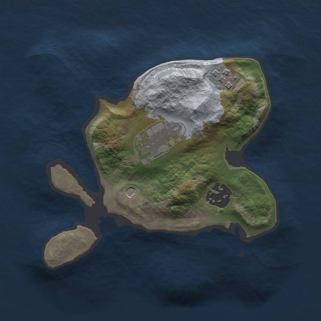 Rust Map: Barren, Size: 2000, Seed: 7902, 6 Monuments