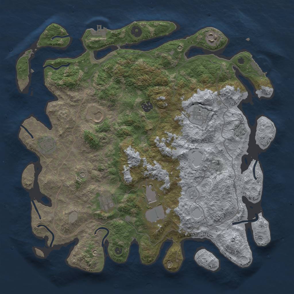 Rust Map: Procedural Map, Size: 4000, Seed: 1144620, 15 Monuments
