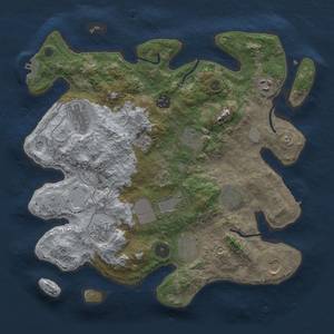 Thumbnail Rust Map: Procedural Map, Size: 3500, Seed: 1106488805, 19 Monuments