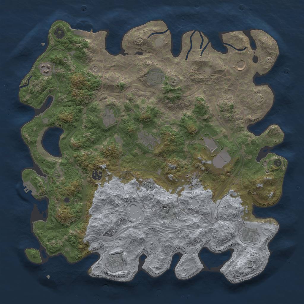 Rust Map: Procedural Map, Size: 4250, Seed: 2110, 19 Monuments