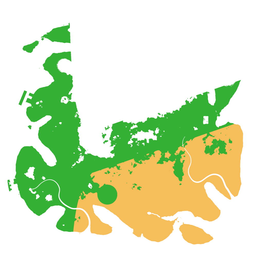 Biome Rust Map: Procedural Map, Size: 3500, Seed: 88249992