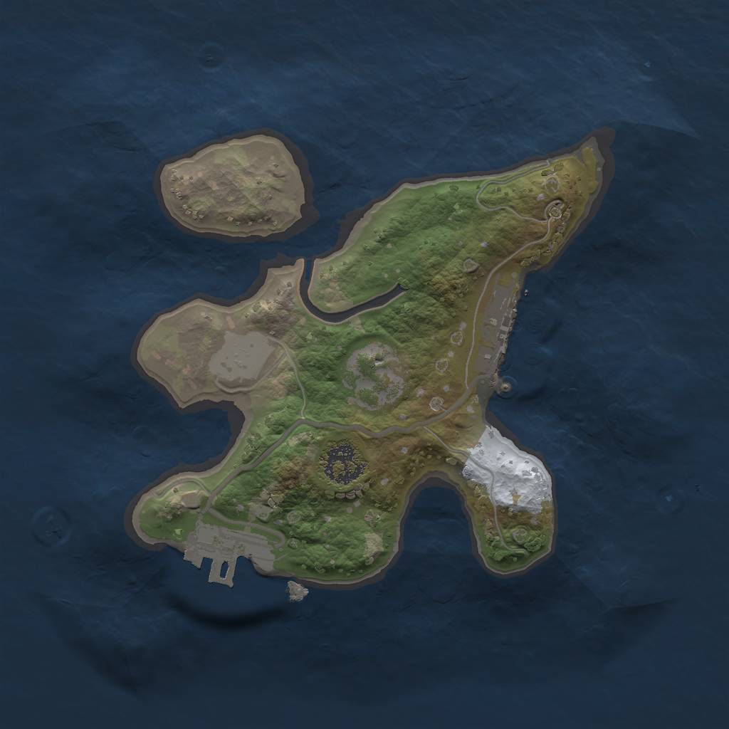 Rust Map: Procedural Map, Size: 1800, Seed: 1233123, 7 Monuments
