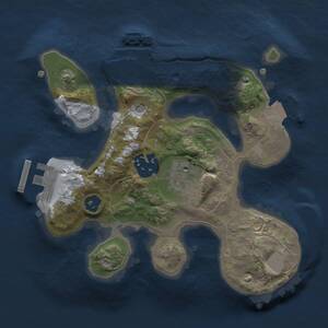 Thumbnail Rust Map: Procedural Map, Size: 2000, Seed: 69133769, 6 Monuments