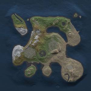 Thumbnail Rust Map: Procedural Map, Size: 2000, Seed: 69133769, 7 Monuments