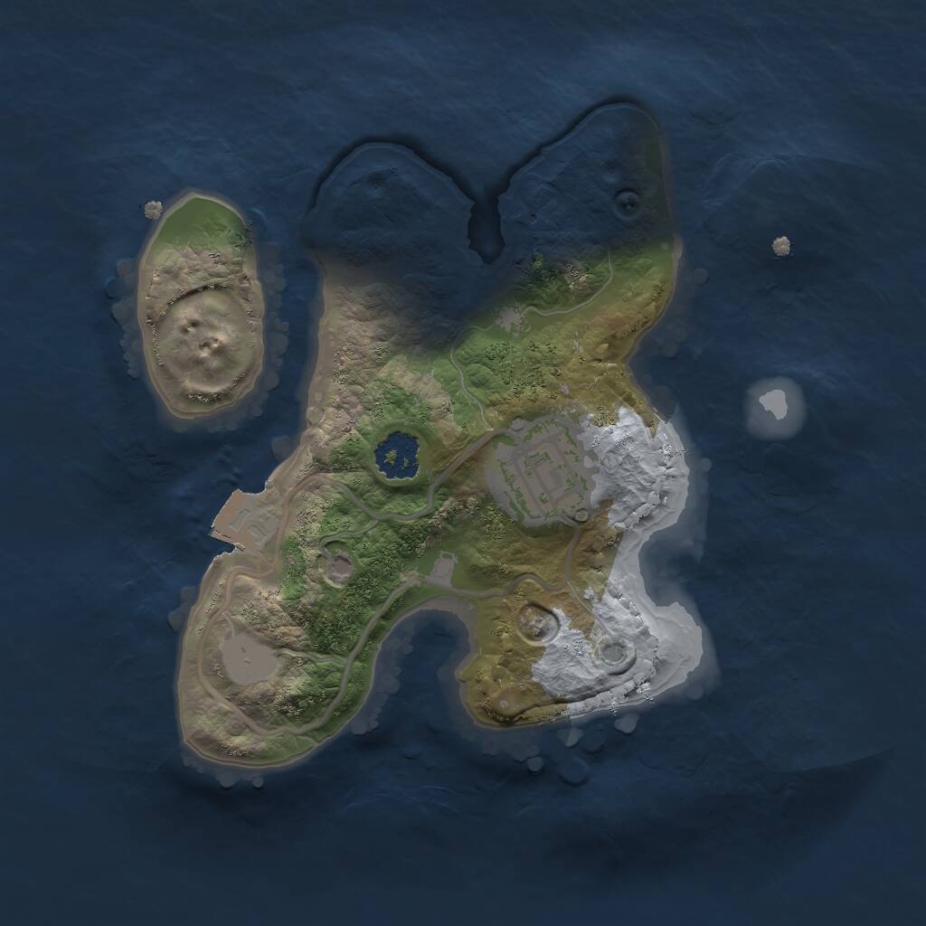 Rust Map: Procedural Map, Size: 2000, Seed: 52392, 2 Monuments