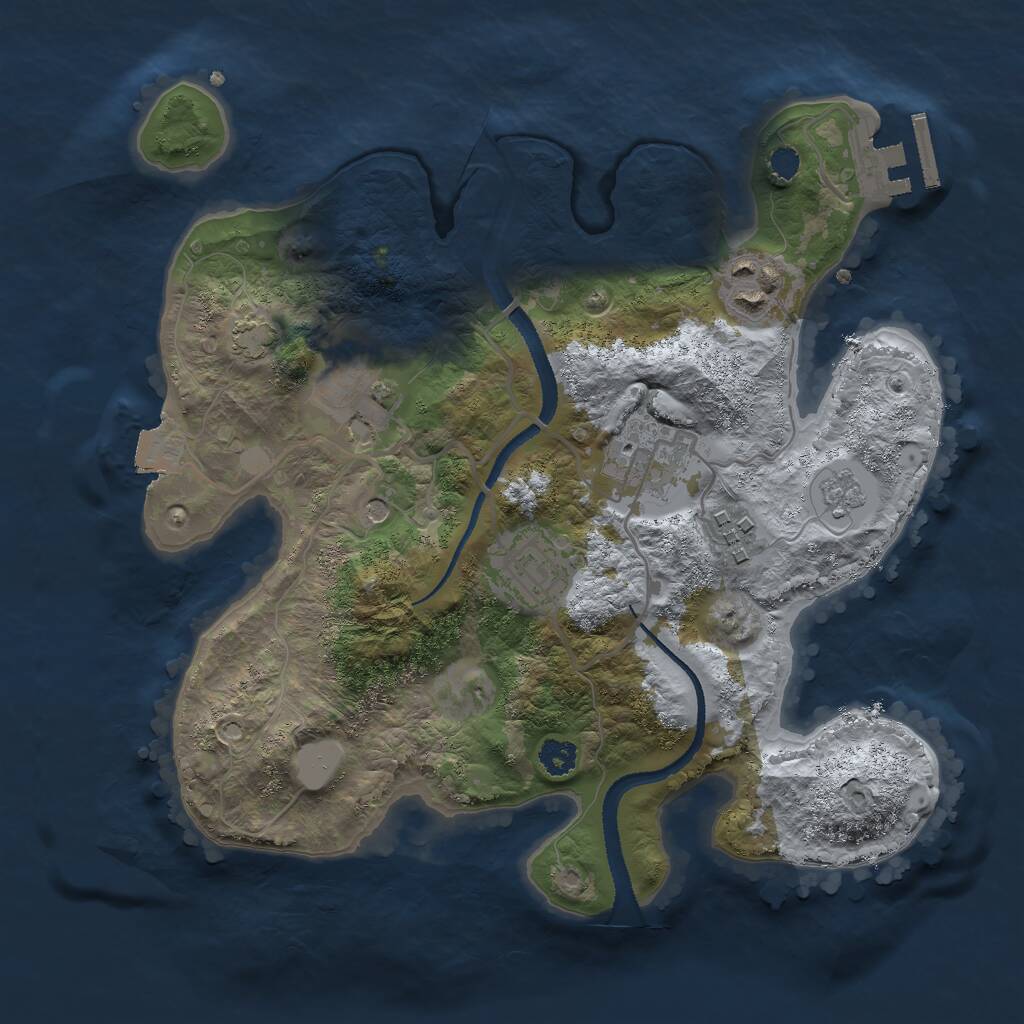 Rust Map: Procedural Map, Size: 2750, Seed: 1866980579, 10 Monuments