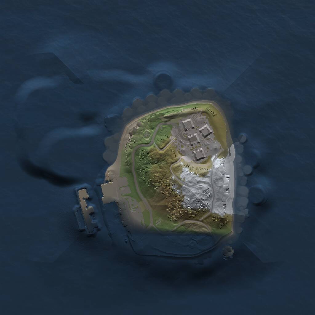 Rust Map: Procedural Map, Size: 1111, Seed: 557128, 3 Monuments