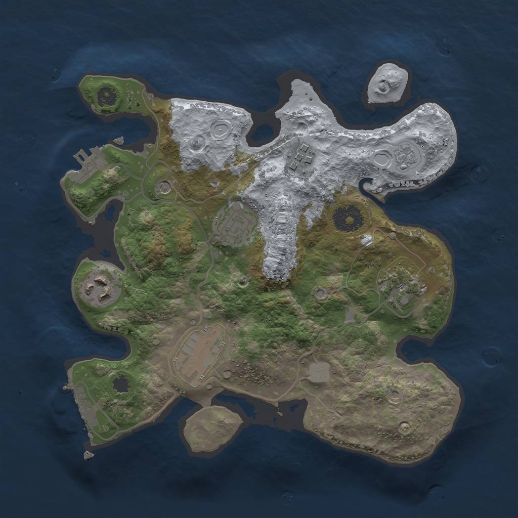 Rust Map: Procedural Map, Size: 2700, Seed: 13825, 14 Monuments