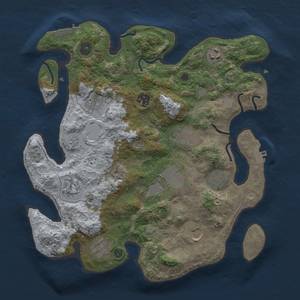 Thumbnail Rust Map: Procedural Map, Size: 3500, Seed: 686592554, 19 Monuments