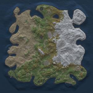 Thumbnail Rust Map: Procedural Map, Size: 4000, Seed: 1945334514, 18 Monuments