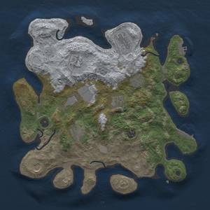 Thumbnail Rust Map: Procedural Map, Size: 3500, Seed: 1317268610, 18 Monuments