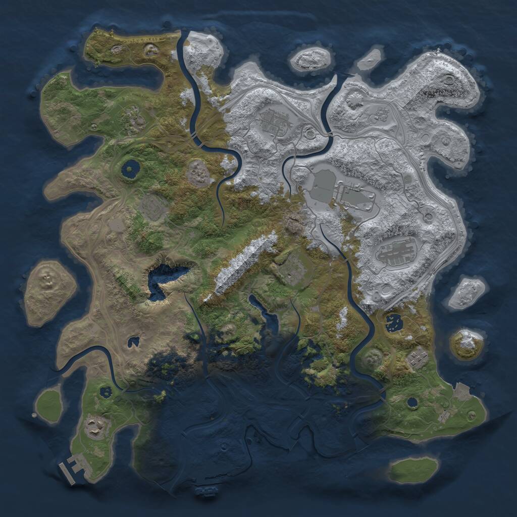 Rust Map: Procedural Map, Size: 4250, Seed: 34623, 15 Monuments