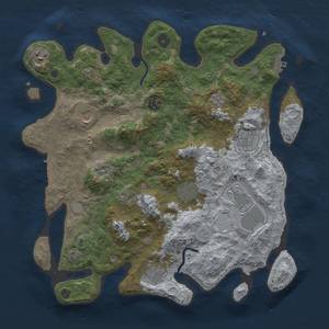Thumbnail Rust Map: Procedural Map, Size: 3800, Seed: 5559718, 17 Monuments
