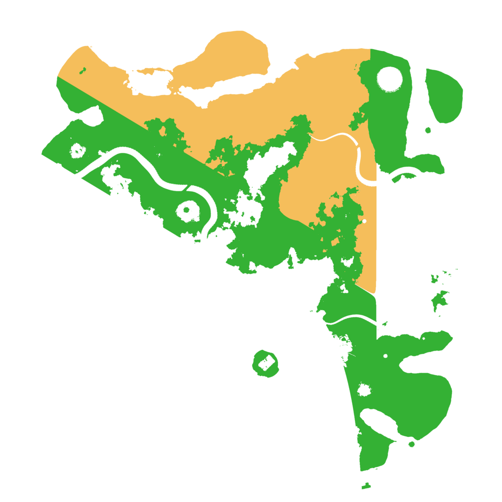 Biome Rust Map: Procedural Map, Size: 3500, Seed: 15156287