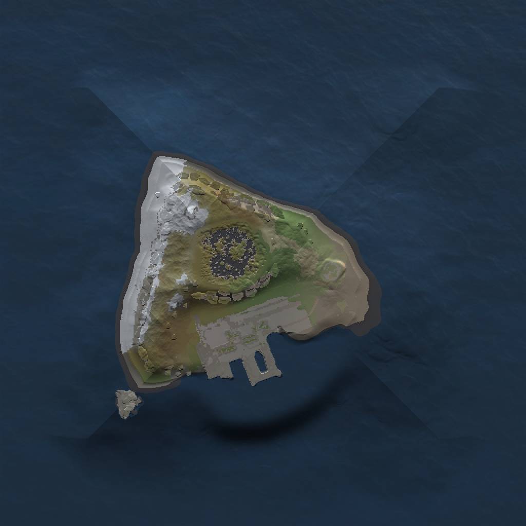 Rust Map: Procedural Map, Size: 1000, Seed: 583854, 4 Monuments