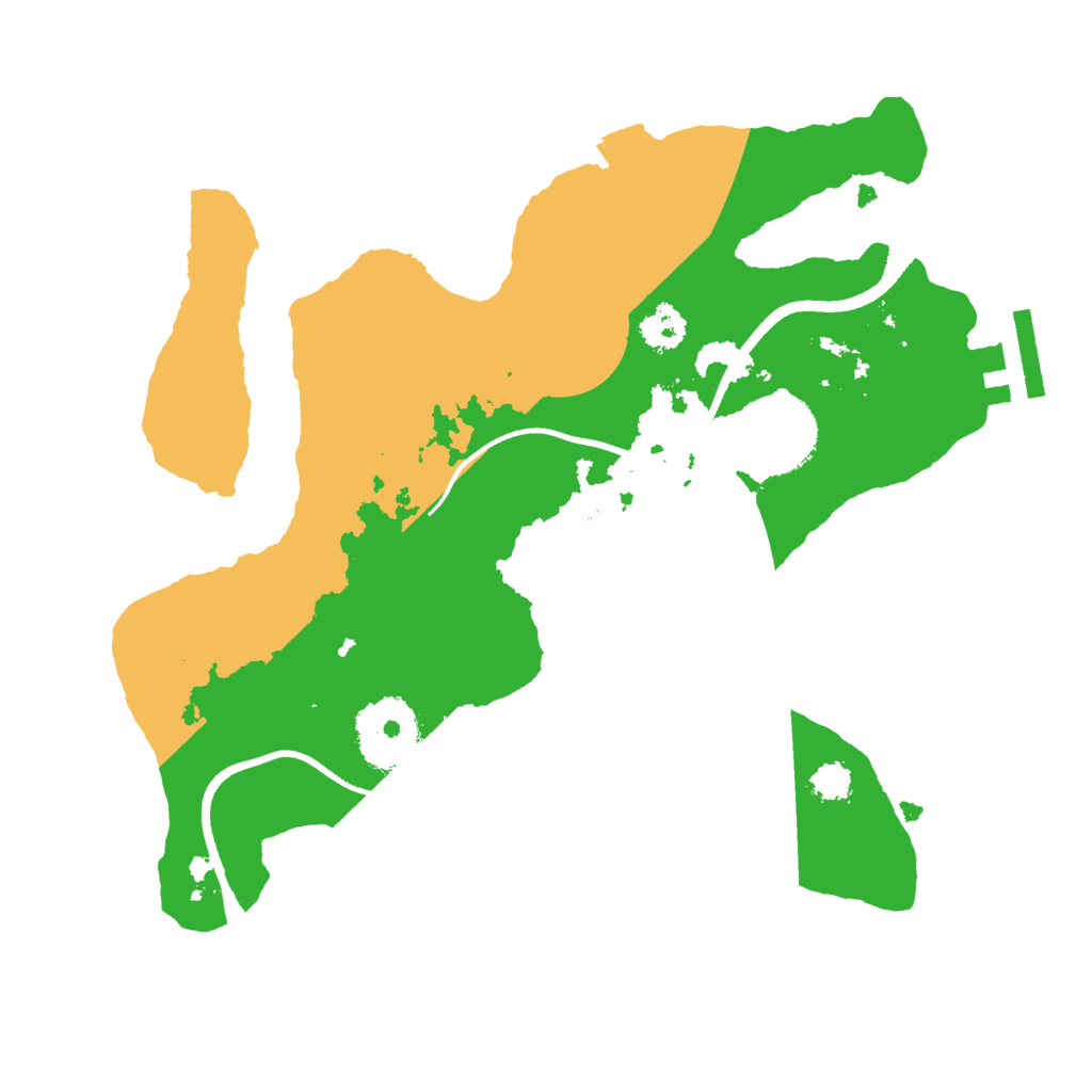 Biome Rust Map: Procedural Map, Size: 2500, Seed: 1858377808