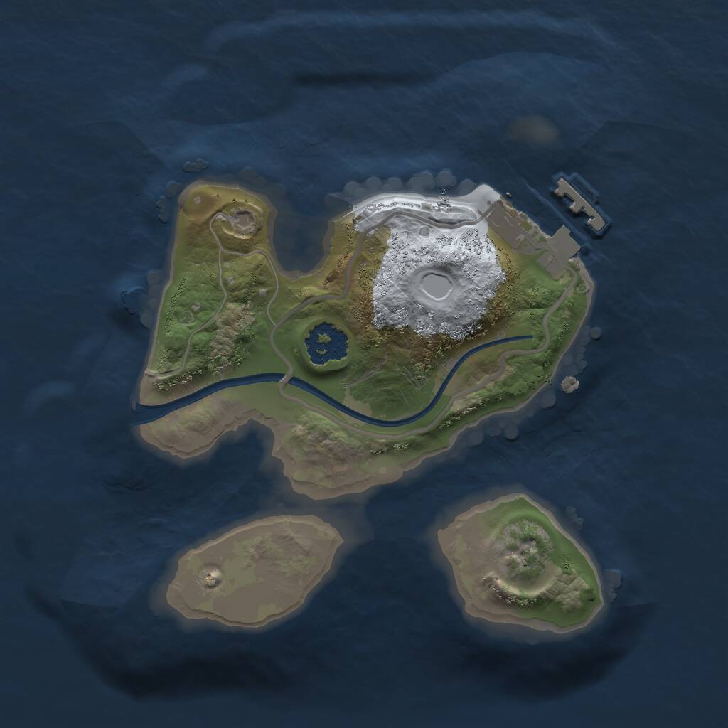 Rust Map: Procedural Map, Size: 1750, Seed: 456789, 2 Monuments