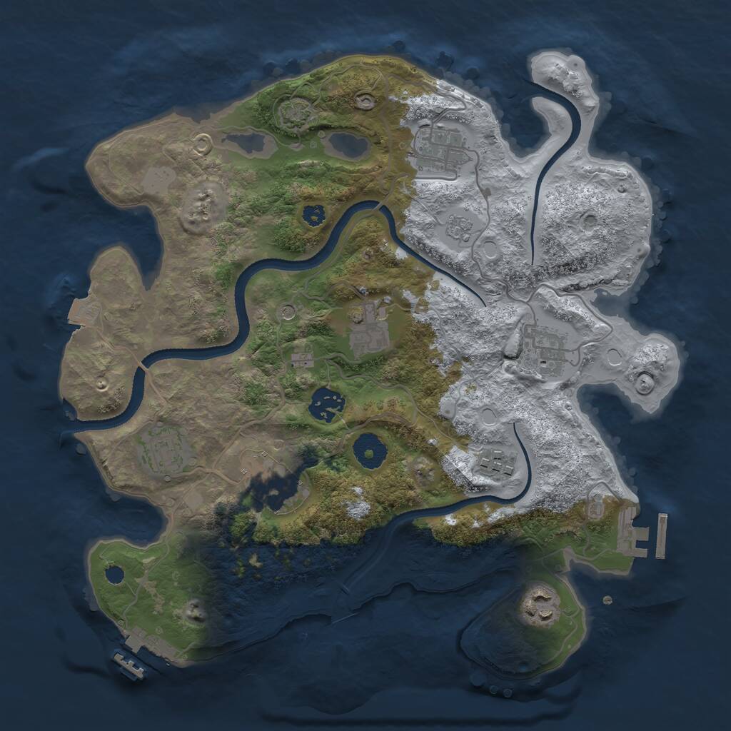 Rust Map: Procedural Map, Size: 3250, Seed: 20221215, 14 Monuments