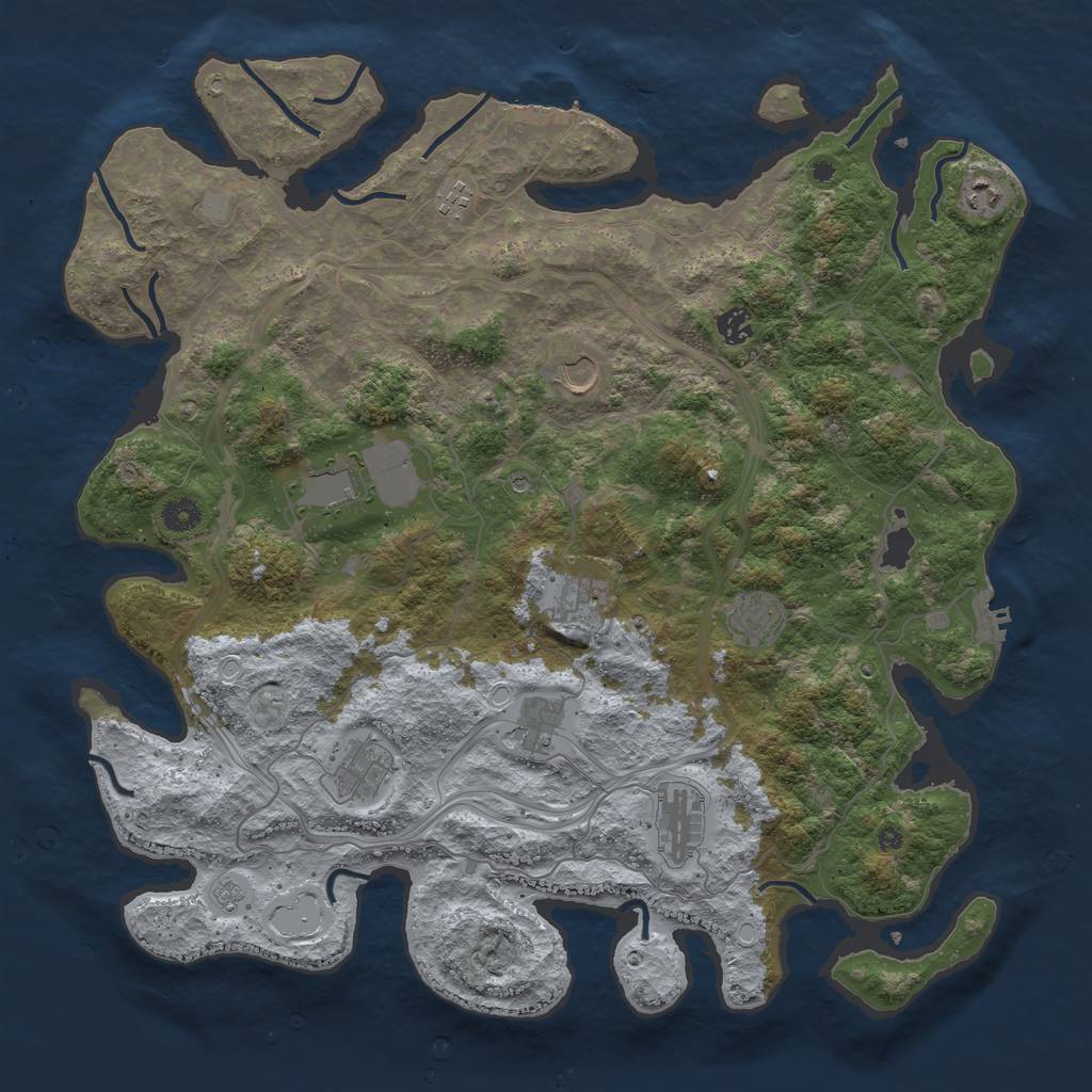 Rust Map: Procedural Map, Size: 4400, Seed: 151220221, 19 Monuments