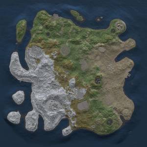 Thumbnail Rust Map: Procedural Map, Size: 3500, Seed: 1612831801, 17 Monuments