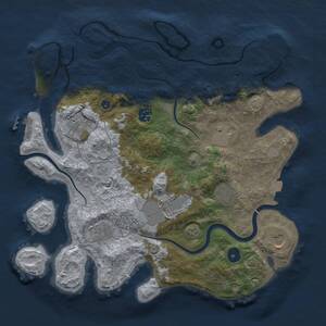 Thumbnail Rust Map: Procedural Map, Size: 3500, Seed: 1612831801, 12 Monuments