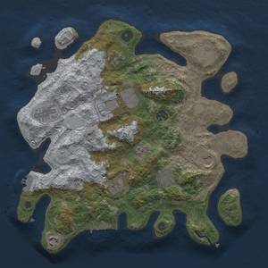 Thumbnail Rust Map: Procedural Map, Size: 3500, Seed: 650165580, 19 Monuments