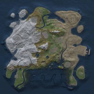 Thumbnail Rust Map: Procedural Map, Size: 3500, Seed: 650165580, 15 Monuments