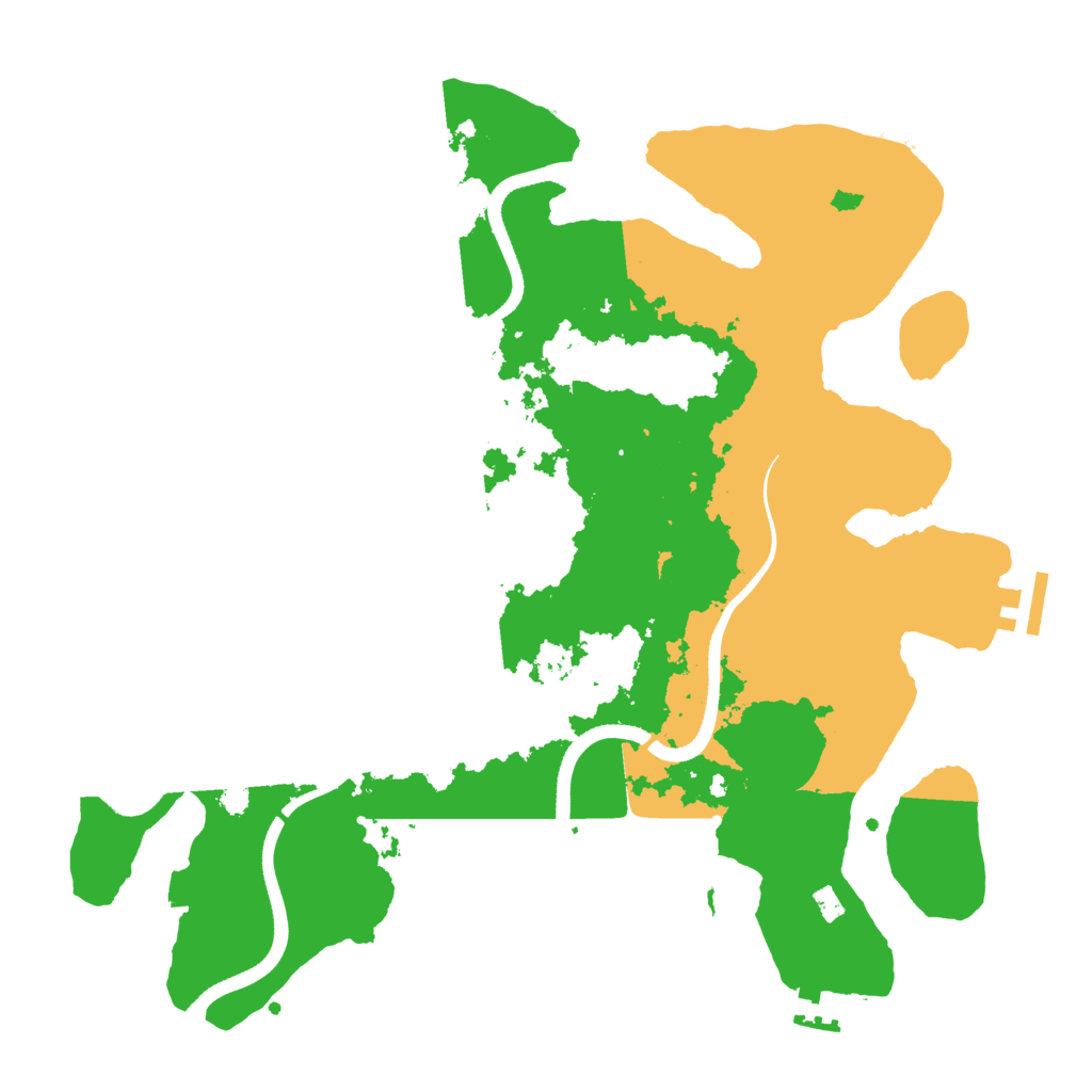 Biome Rust Map: Procedural Map, Size: 3500, Seed: 650165580