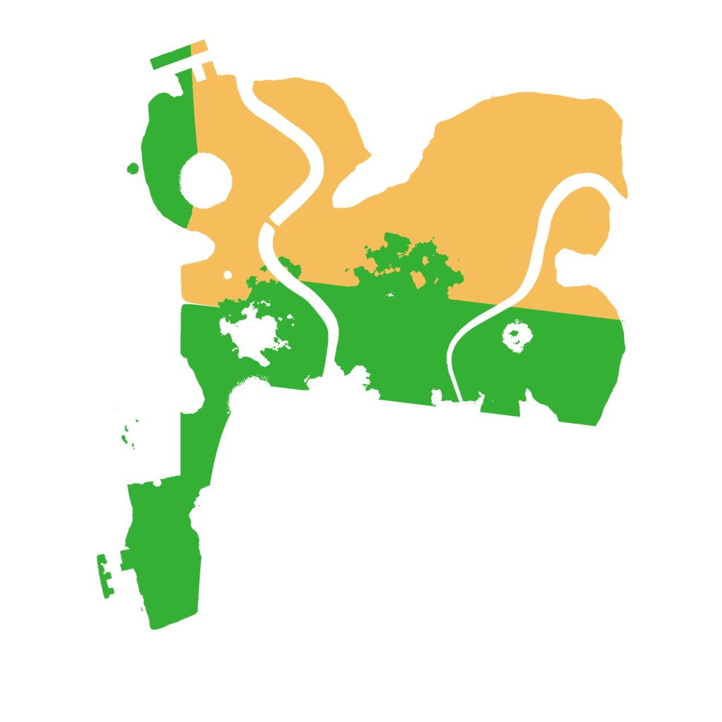 Biome Rust Map: Procedural Map, Size: 2500, Seed: 64098286