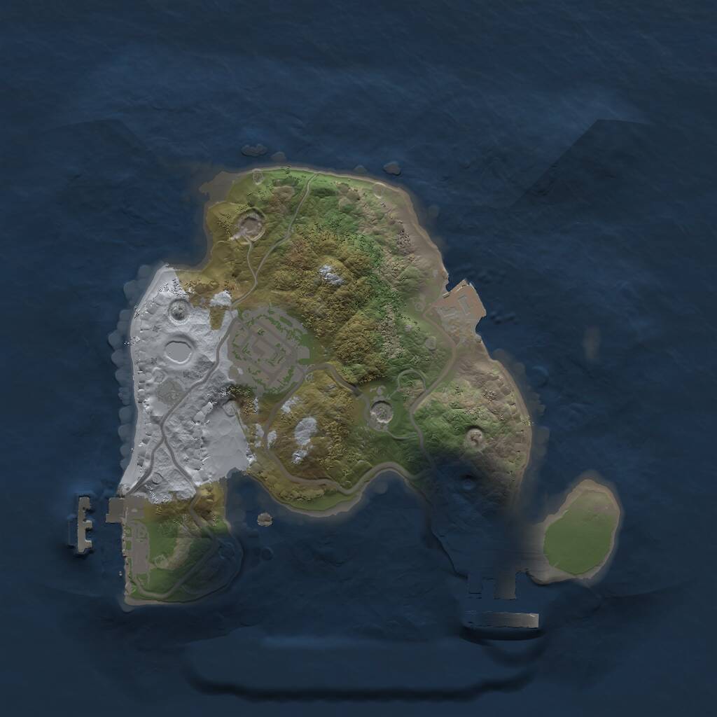 Rust Map: Procedural Map, Size: 2000, Seed: 658795, 5 Monuments