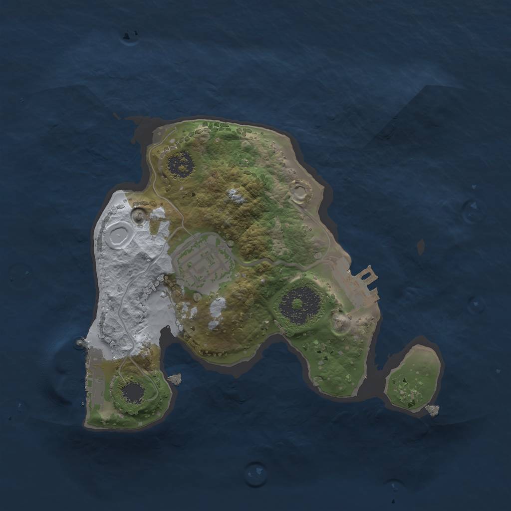 Rust Map: Procedural Map, Size: 2000, Seed: 658795, 8 Monuments